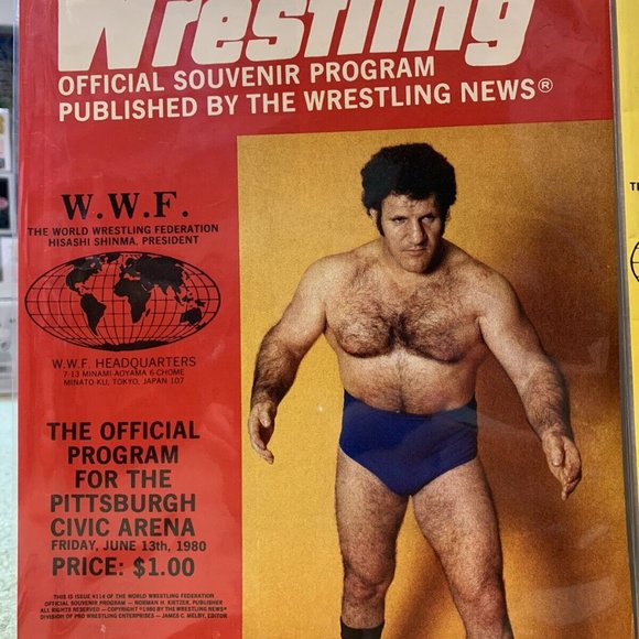 3 Major League Wrestling PROGRAM  WWF 1980 BRUNO SAMMARTINO & Captain Lou Albano - Picture 2 of 5